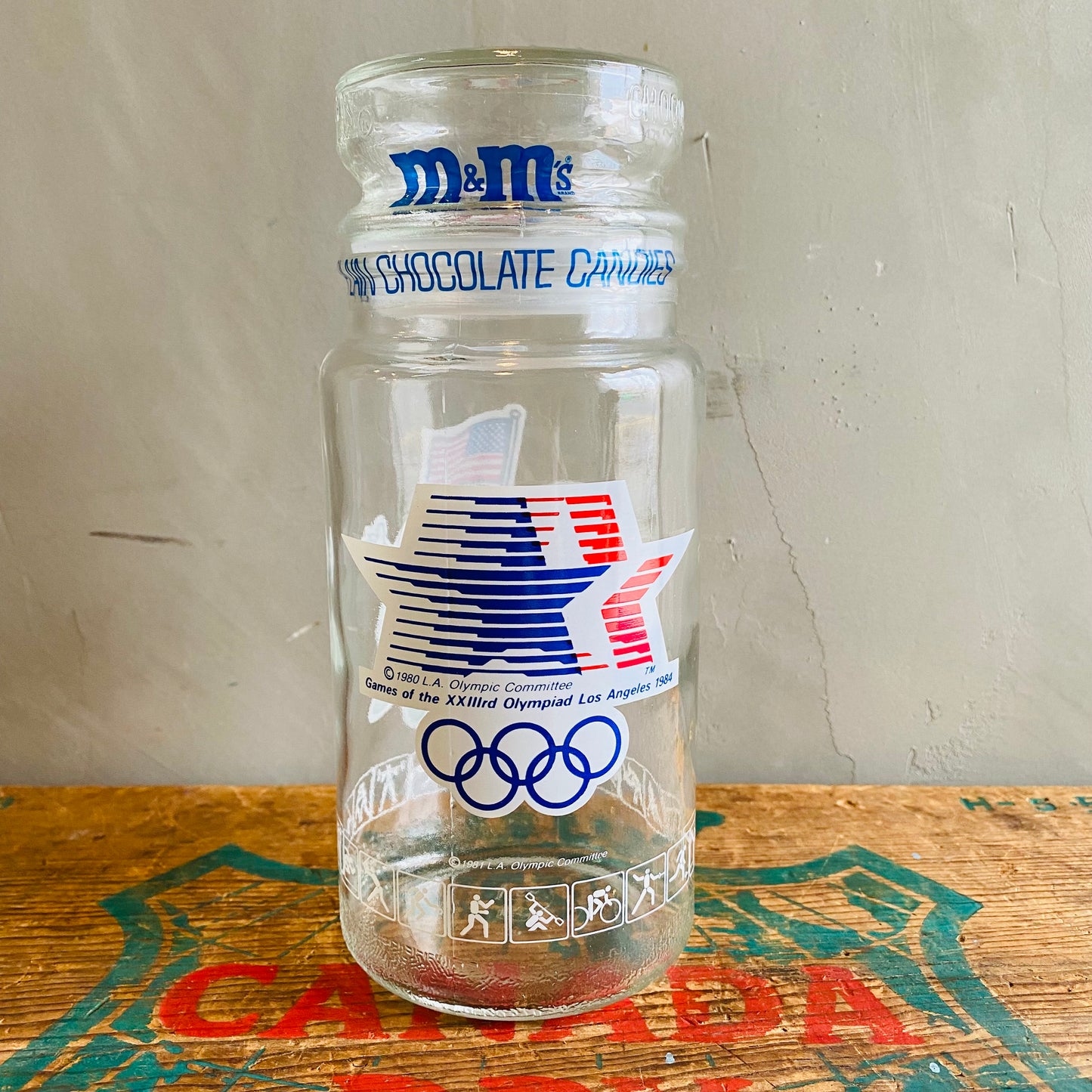 ▶︎▶︎SALE▶︎▶︎【1980s USA vintage】m&m's glass Jar