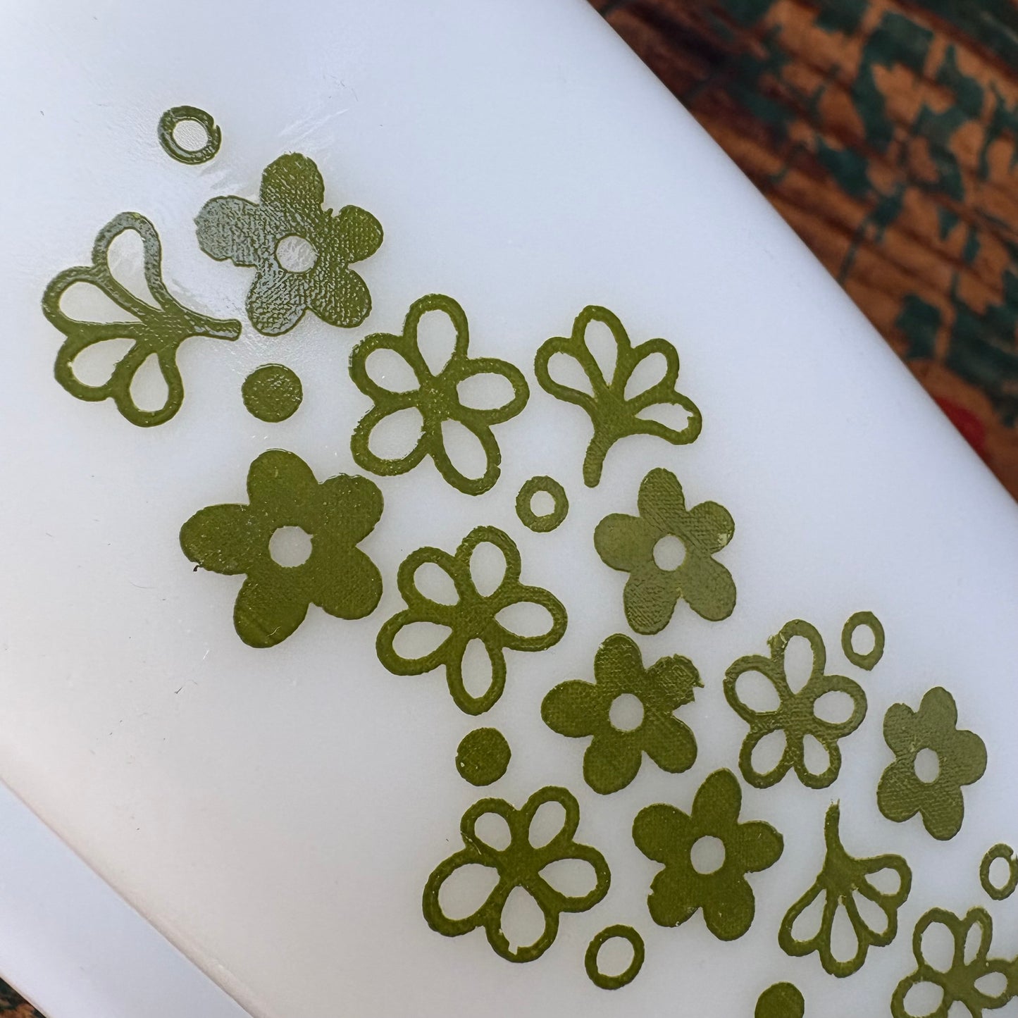 【1970s USA vintage】OLD PYREX SpringBlossom butter dish