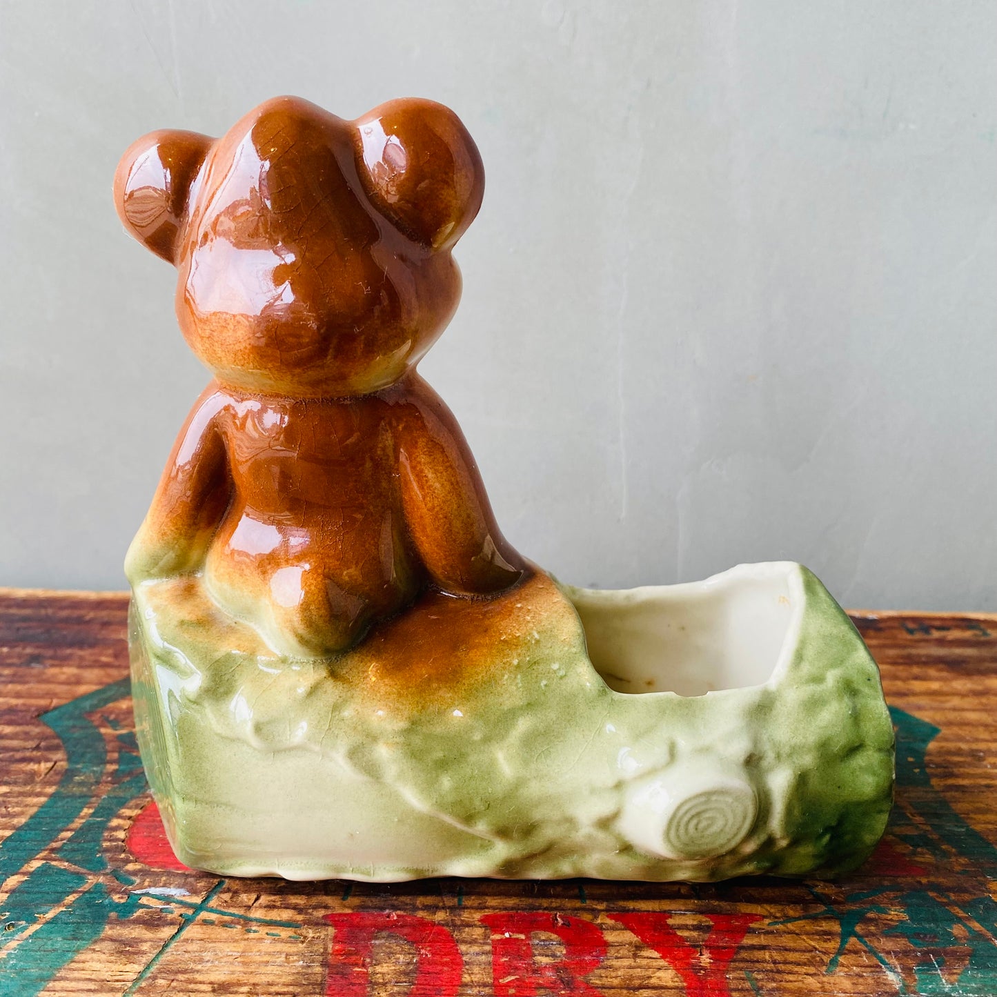 【1950s USA vintage】bear planter
