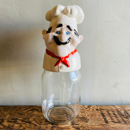 【USA vintage】シェフ ガラスジャー 瓶