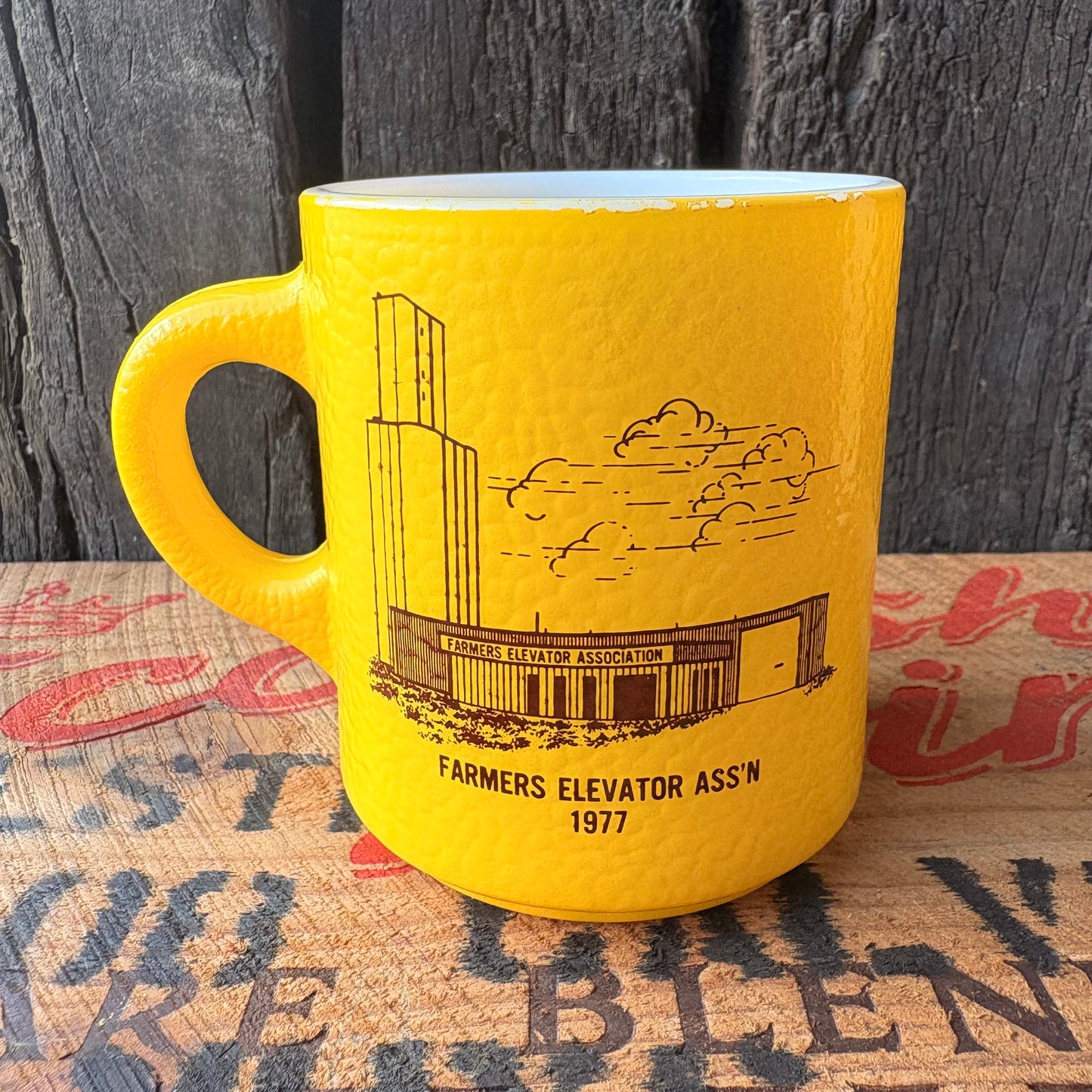 【USA vintage】 COOP Hazel Atlas mug yellow
