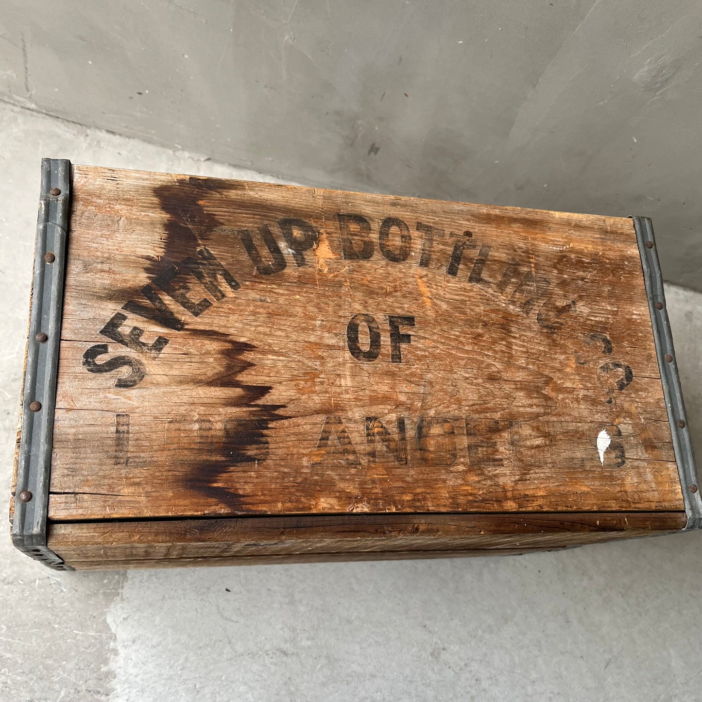 【USA vintage】7UP Wooden Box