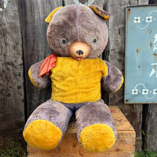 【1950s USA Vintage】 rubber face teddy bear