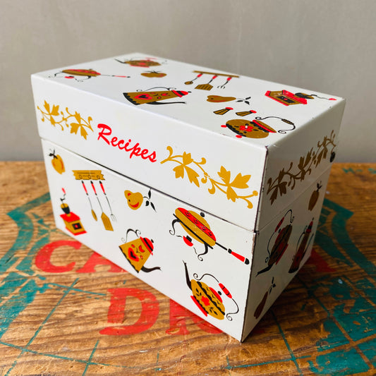 【1970s USA vintage】OHIO ART社 レシピボックス ブリキ ティン缶