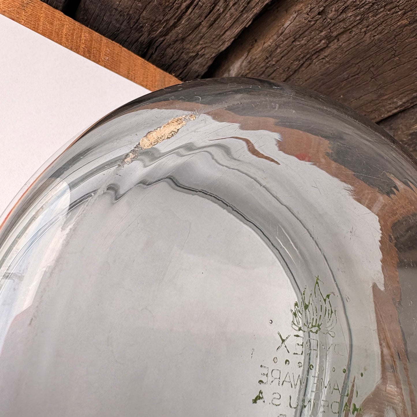 【1940s USA vintage】PYREX FLAME WARE Glass saucepan 6324-B