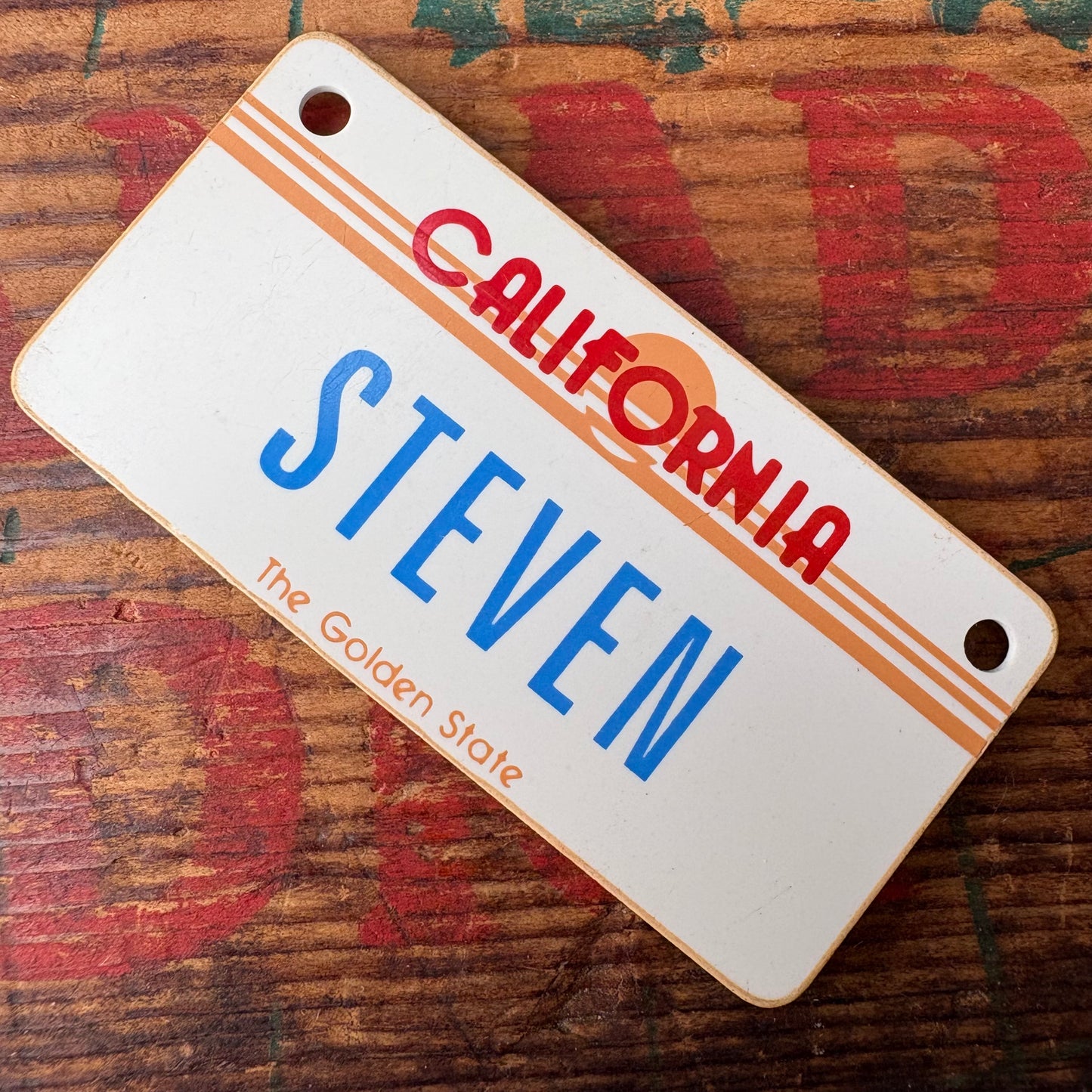 【1980s USA vintage】Nameplate magnet STEVEN