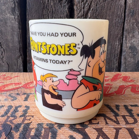 【1980s USA vintage】The Flintstones Vitamins Promotional Plastic Mug