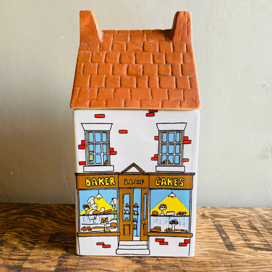 【1980s England vintage】WADE キャニスター パン&ケーキ屋