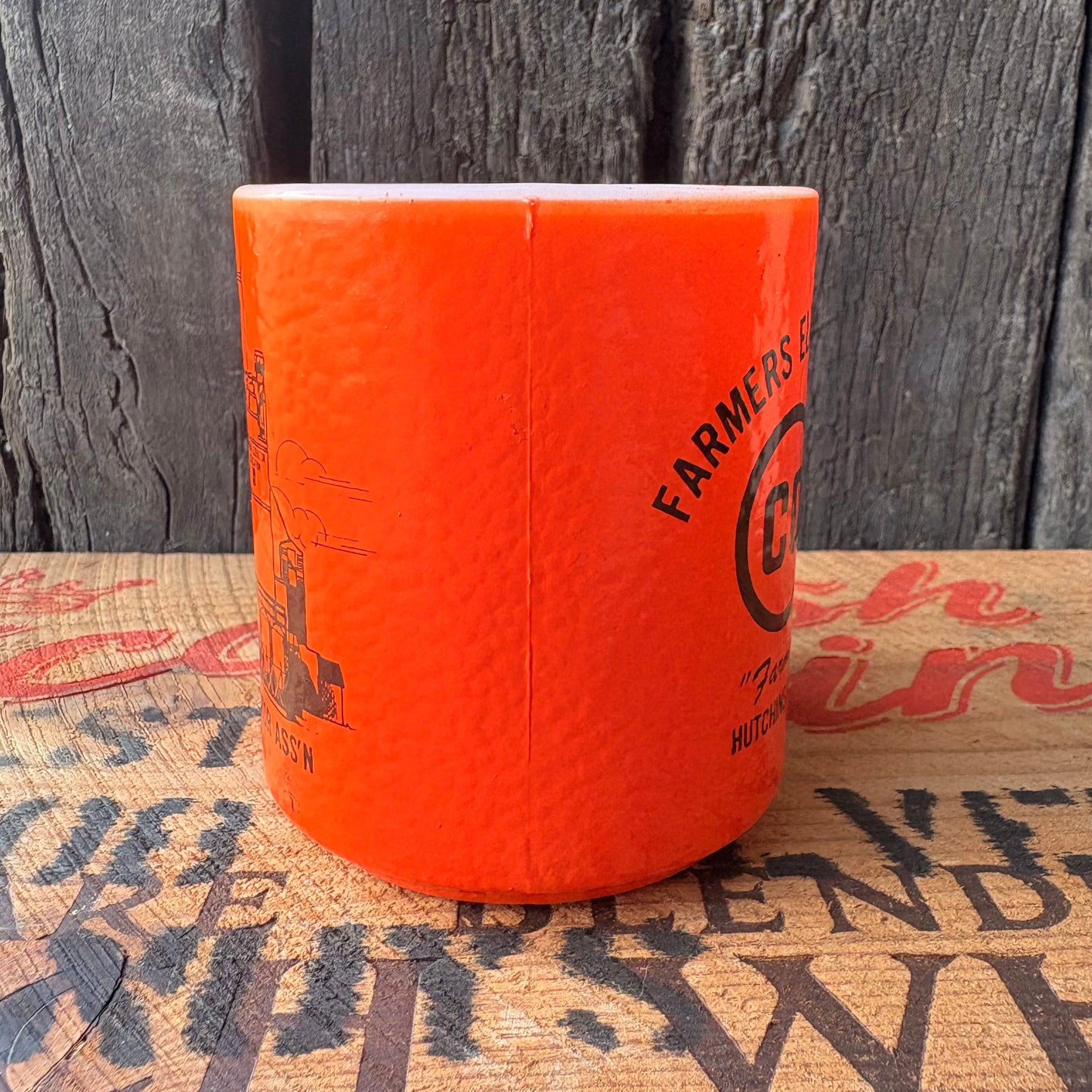 【USA vintage】 COOP Hazel Atlas mug orange