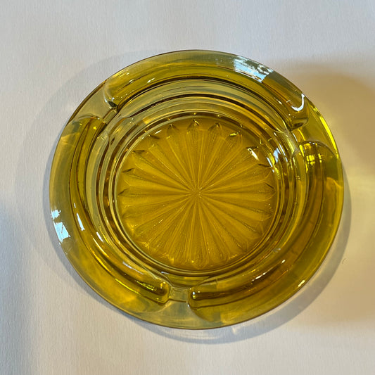 【USA vintage】Ashtray アンバーガラス