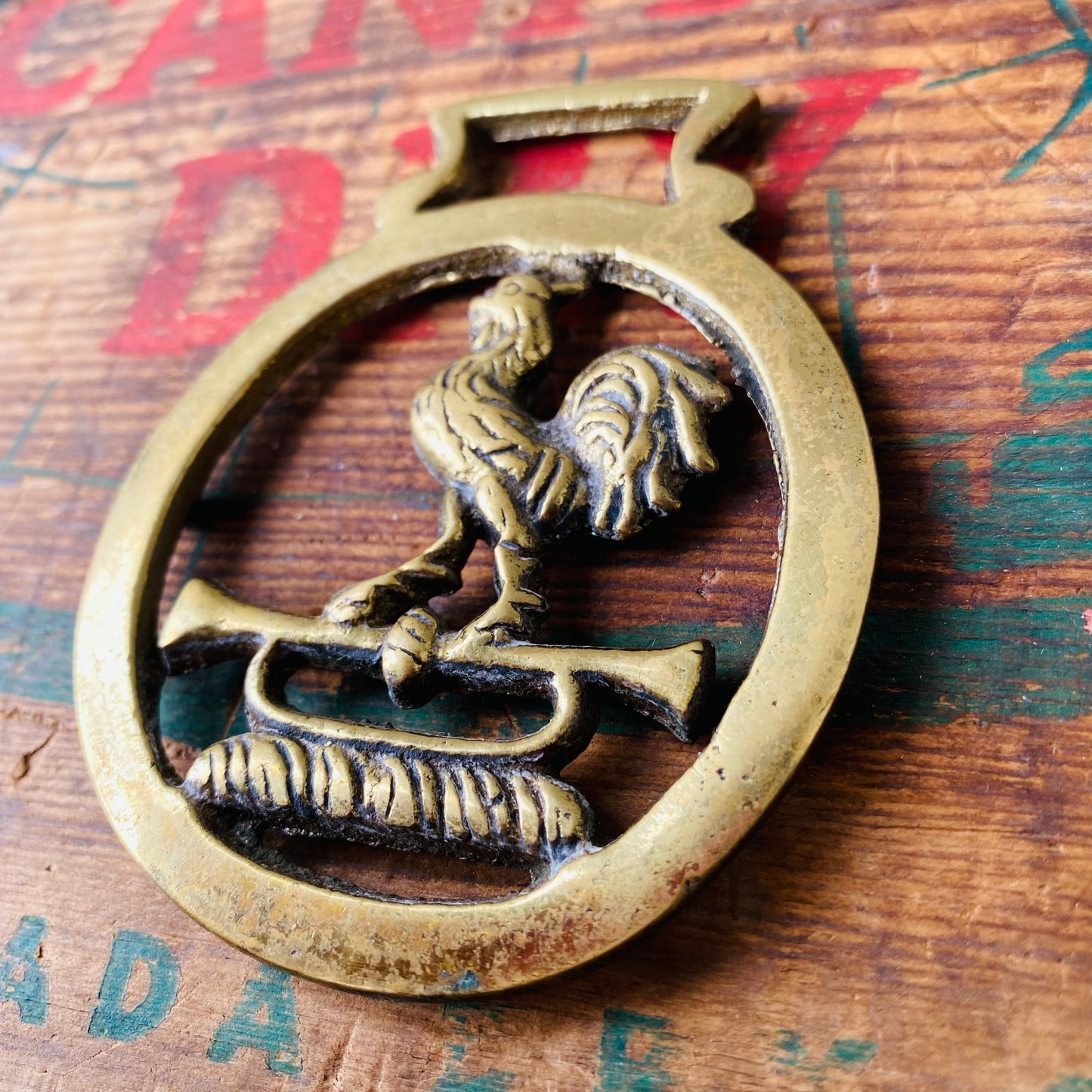 【vintage】horse brass 鶏