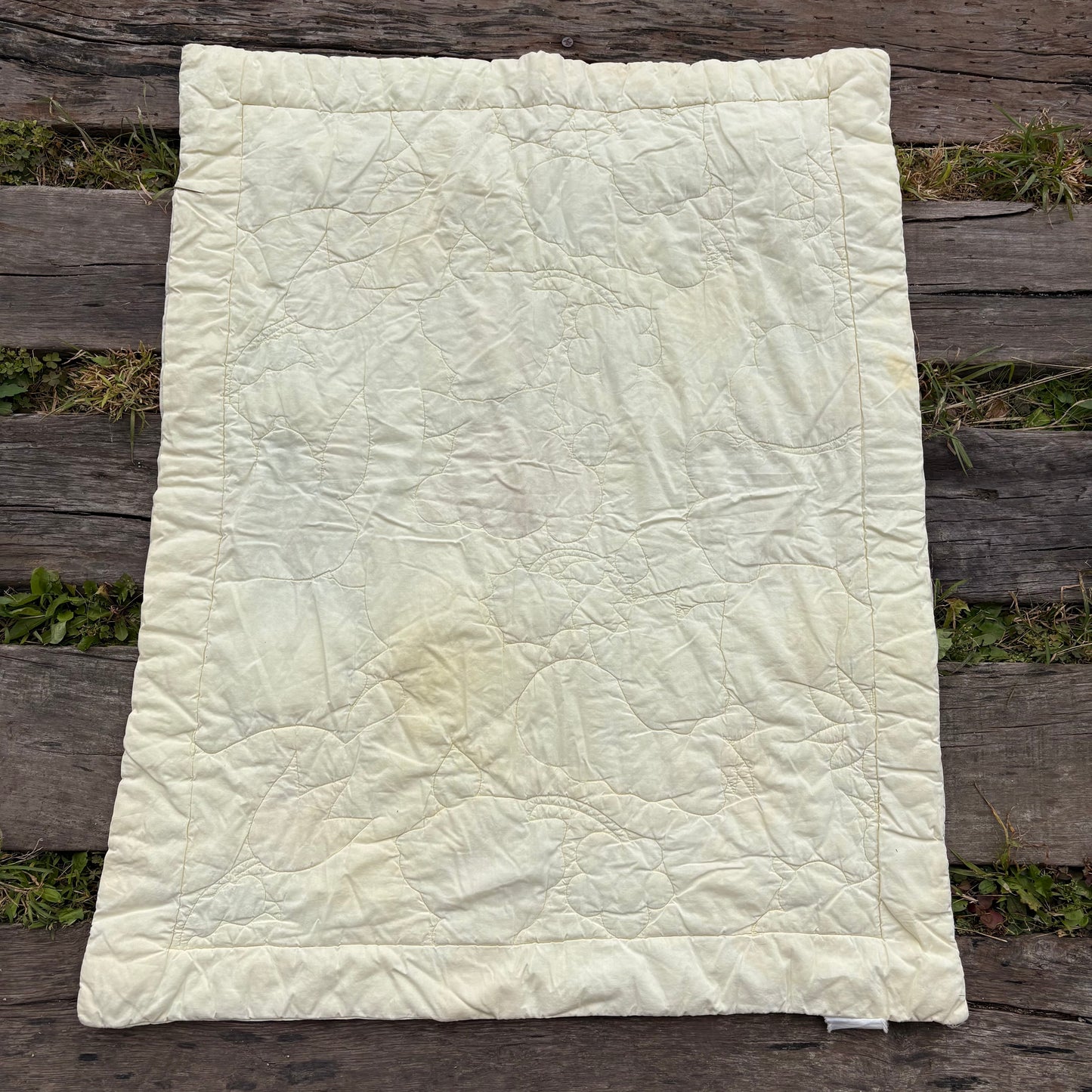 【1960s USA vintage】Nursery Animal Quilt Blanket