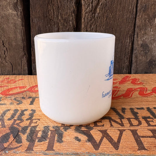 【1970s USA vintage】FEDERAL Glass MugFarmers & Merchants State Bank