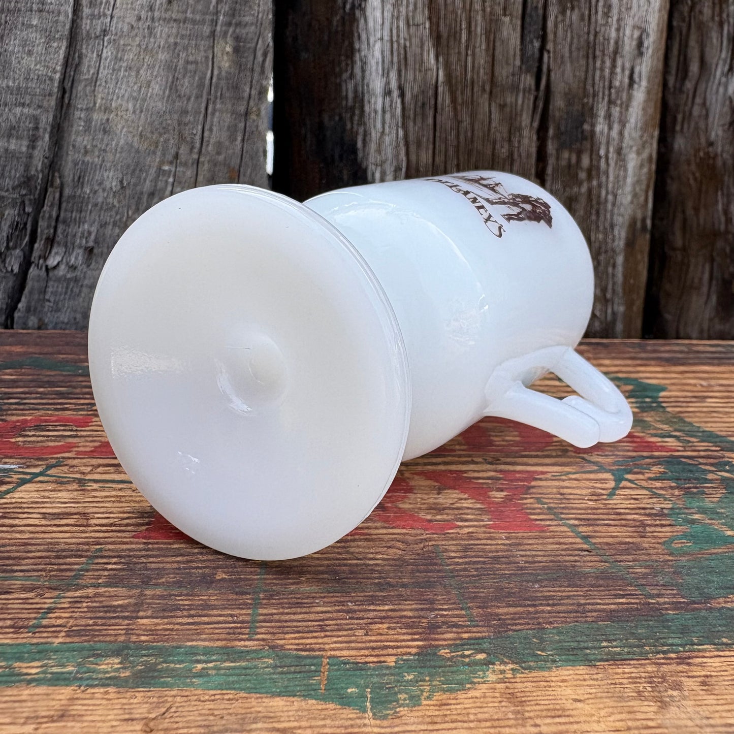 【1960s USA vintage】Footed Milk Glass Mug