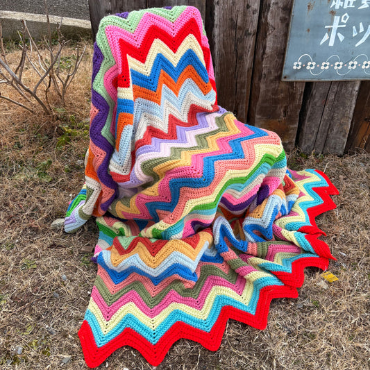 【USA vintage】granny blanket colorful