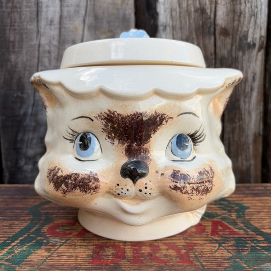 【1970s USA vintage】LEFTON CAT Cookie jar