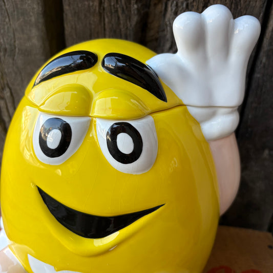 【1990s-2000s】M&M’s Yellow Ceramic Cookie Jar