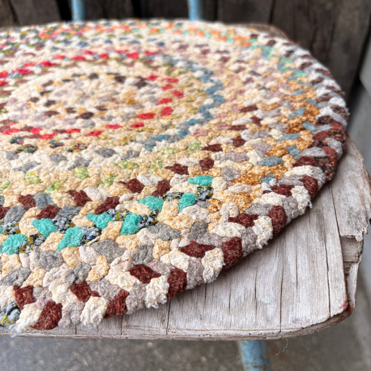 【USA vintage】braided chair pads 4