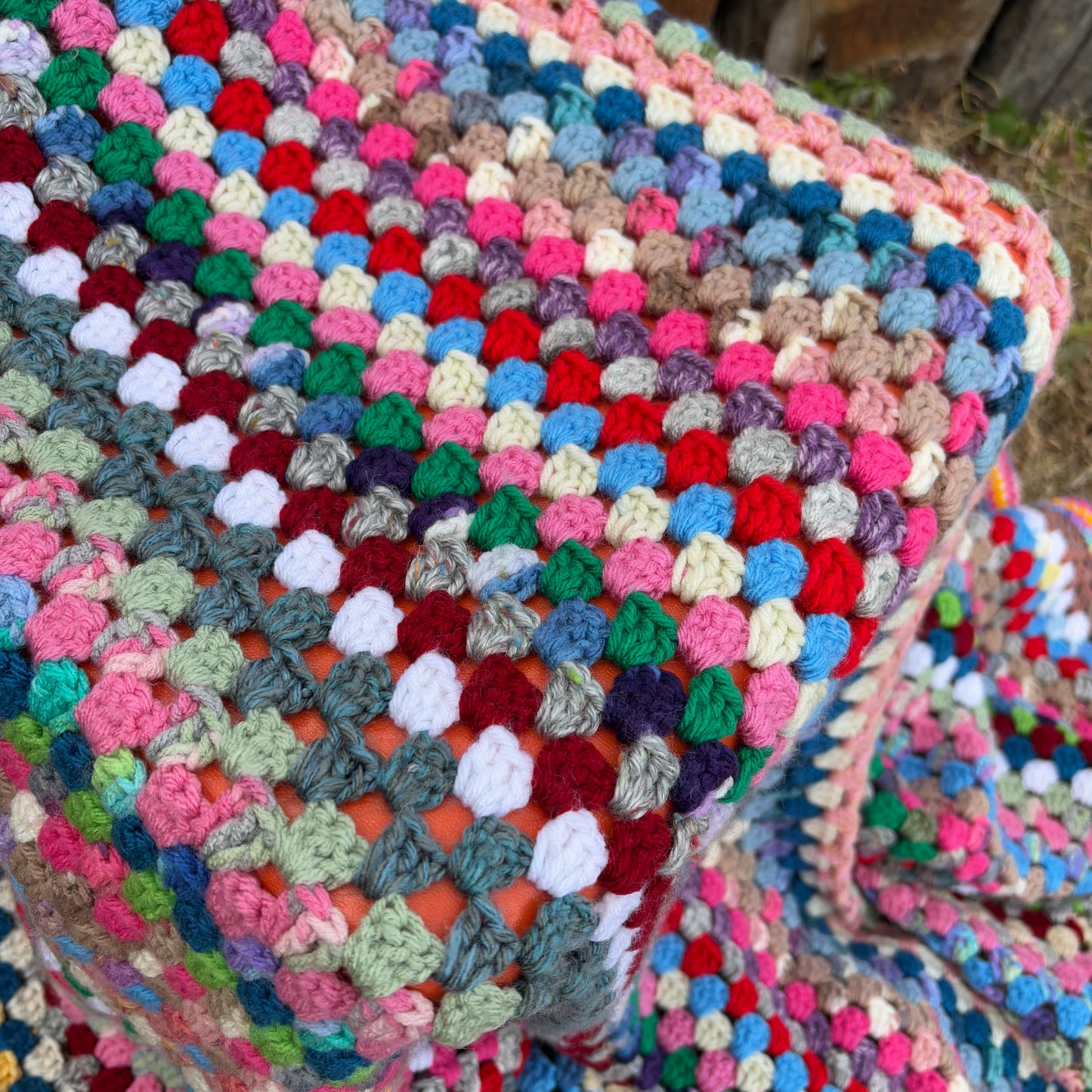 【USA vintage】granny blanket colorful