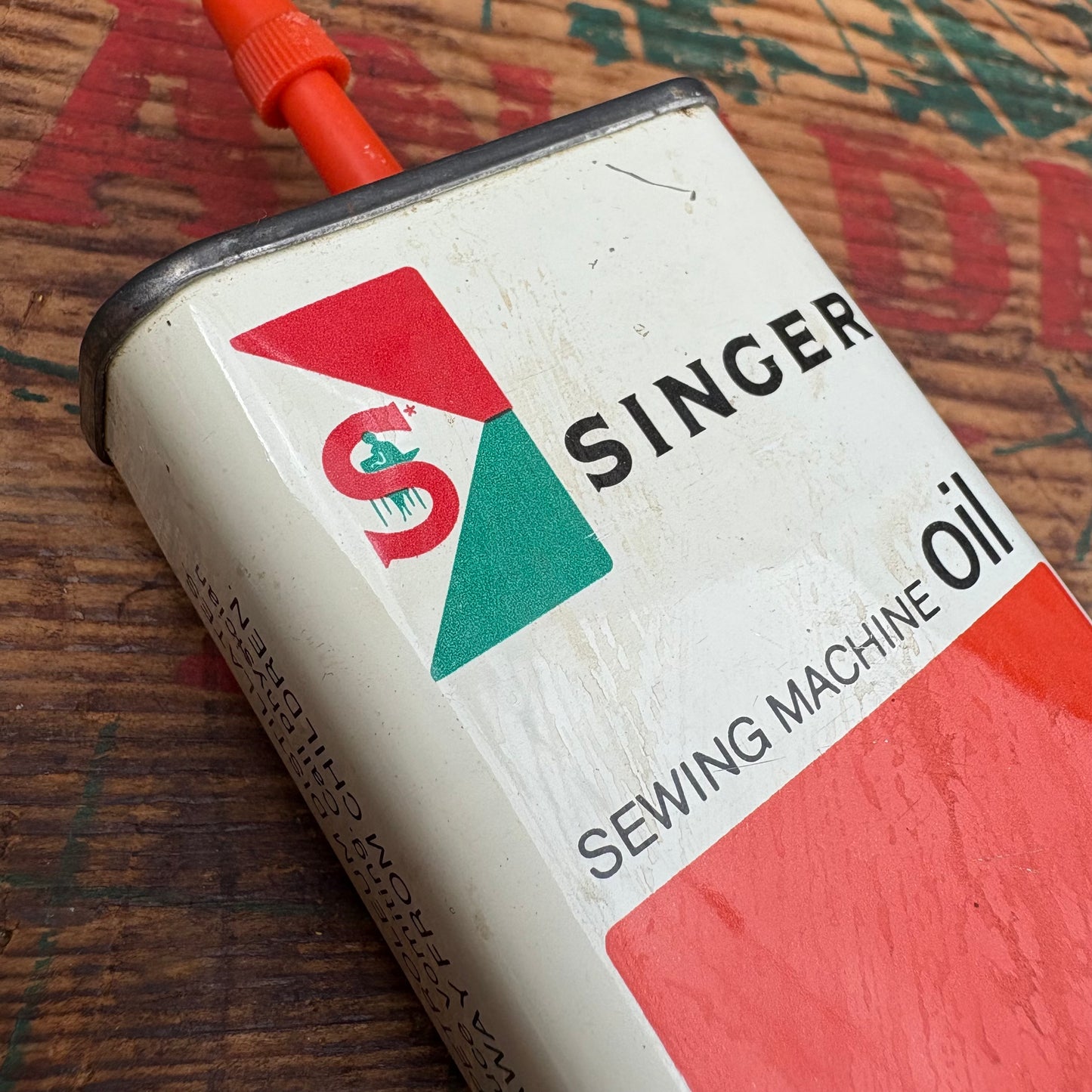 【1970s USA vintage】SINGER oil can