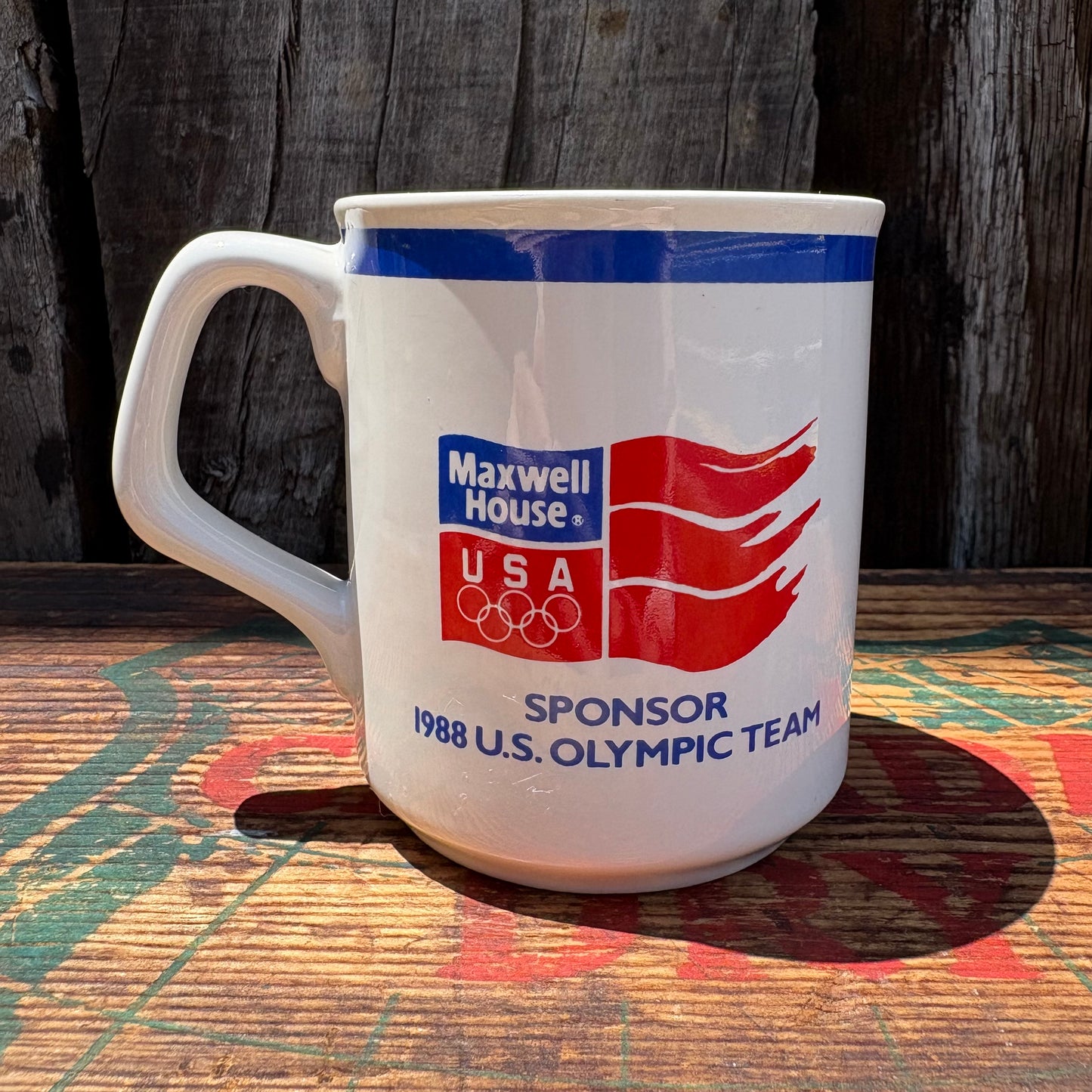 【1988 USA vintage】Calgary Olympic mug cup