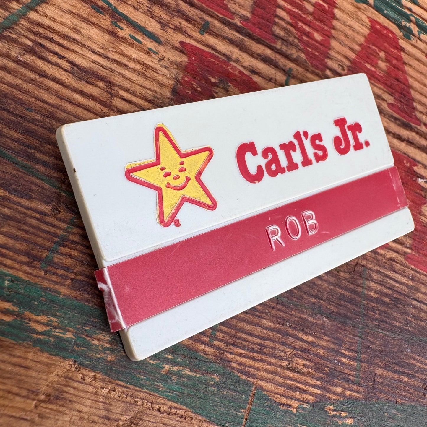 【USA vintage】Carl’s Jr name tag