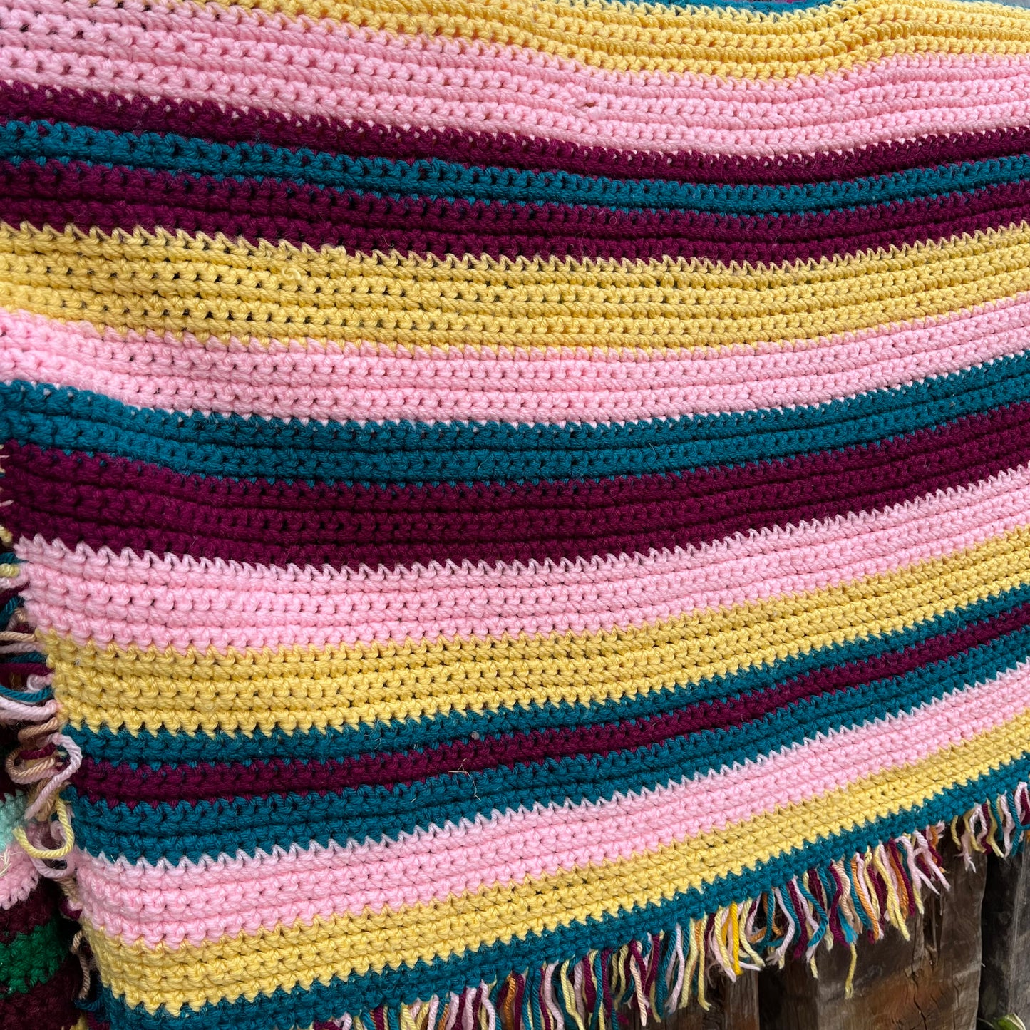 【USA vintage】Granny Blanket Stripe