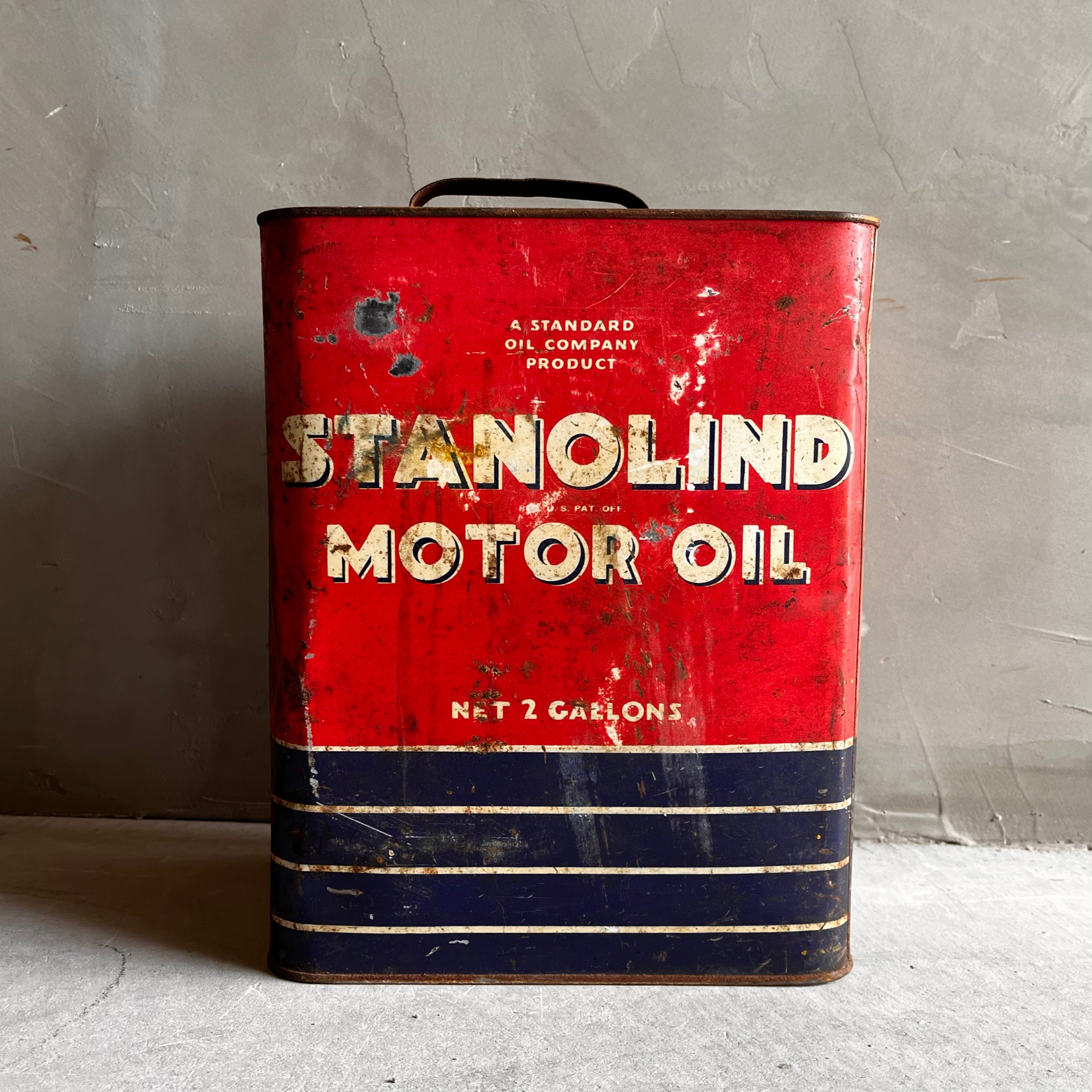 【USA vintage】STANOLIND MOTOR OIL オイル缶