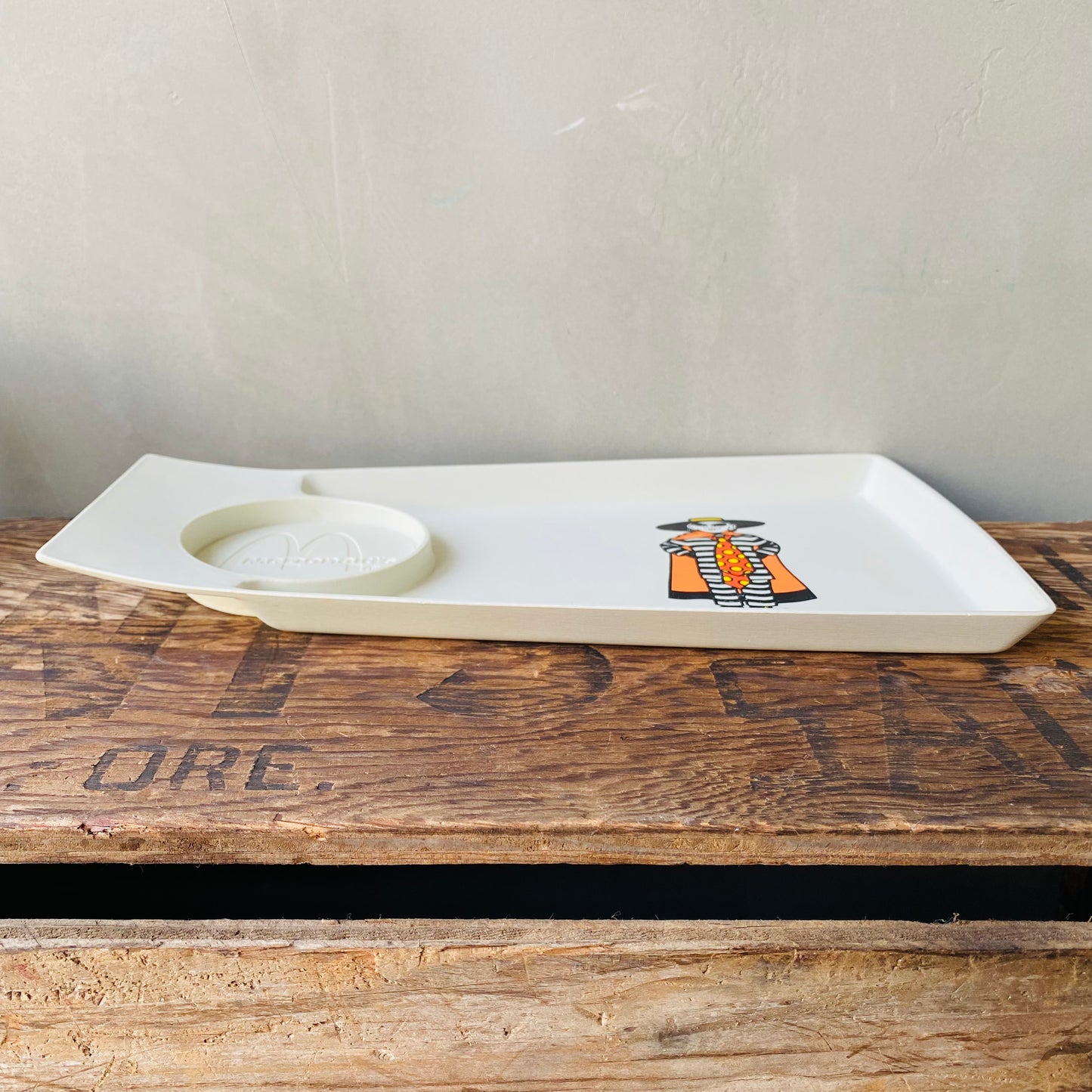 【70s vintage】McDonald Plastic Tray Hamburglar