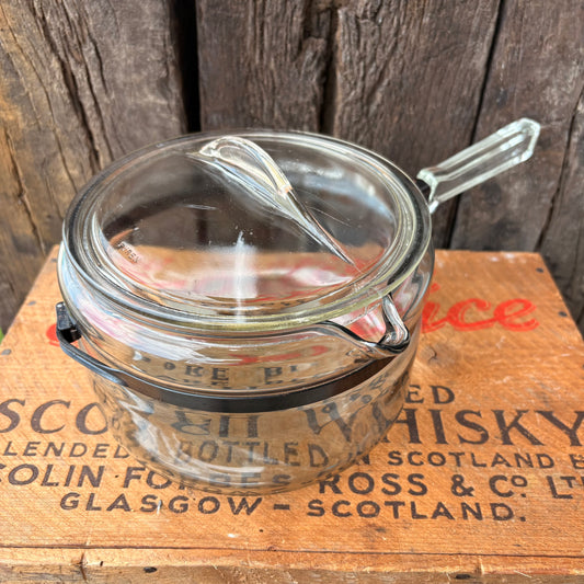 【1940s USA vintage】PYREX FLAME WARE Glass saucepan 6324-B