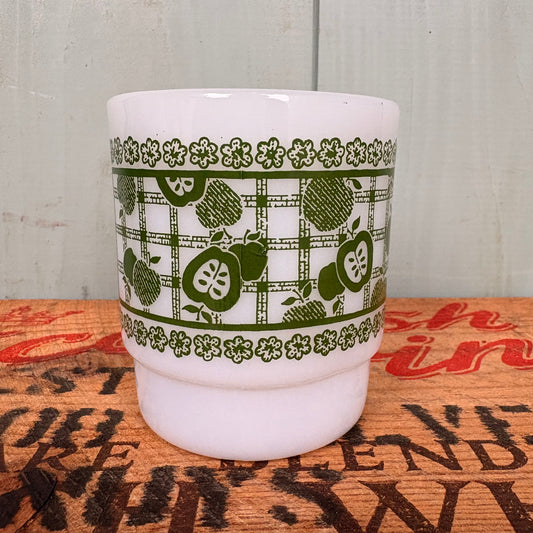 【1960-1976 USA vintage】Fire-King Apple on the mat Green Mug