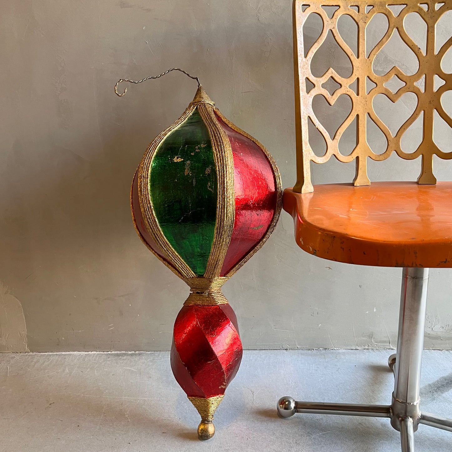 【USA vintage】 クリスマス ビッグ オーナメント Red & Green