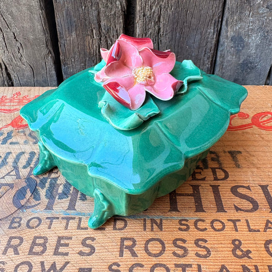 【1940s-1950s USA vintage】Johannes Brahm California Ceramic Box