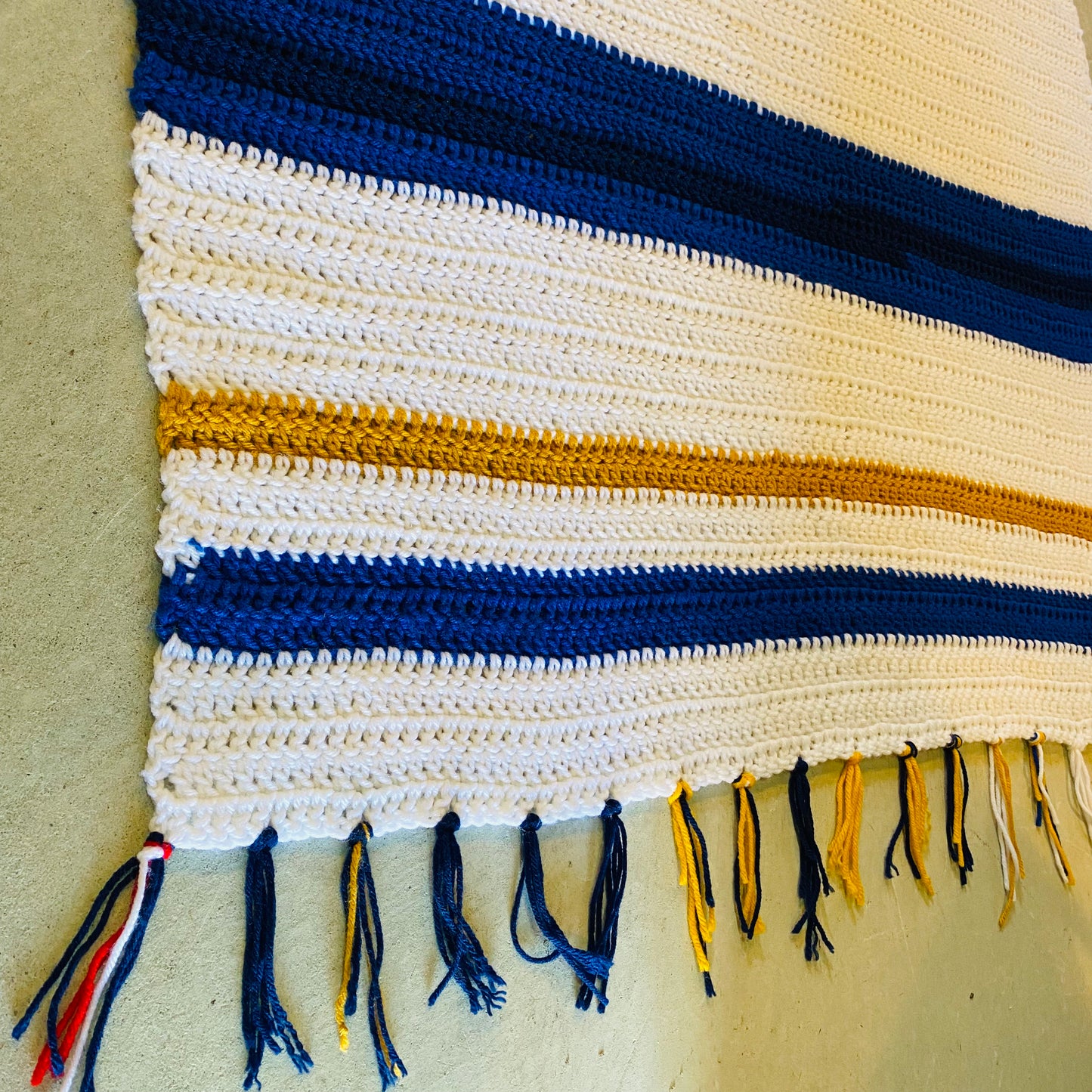 【1970s USA vintage】グラニーブランケット クロシェ