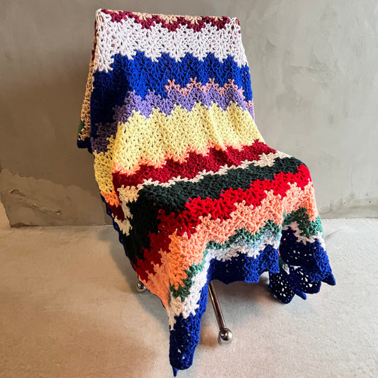 【USA vintage】グラニーブランケット カラフル おくるみ