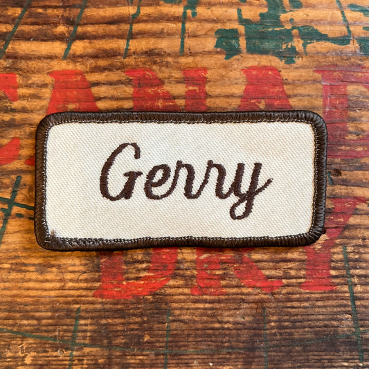 【USA vintage】Name Tag Patch Gerry