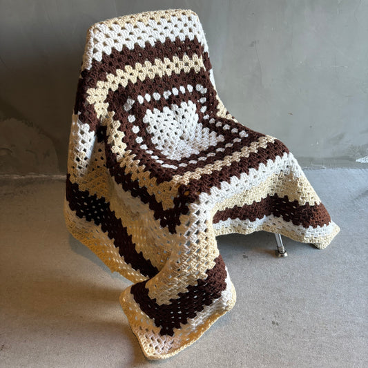 【USA vintage】granny blanket brown