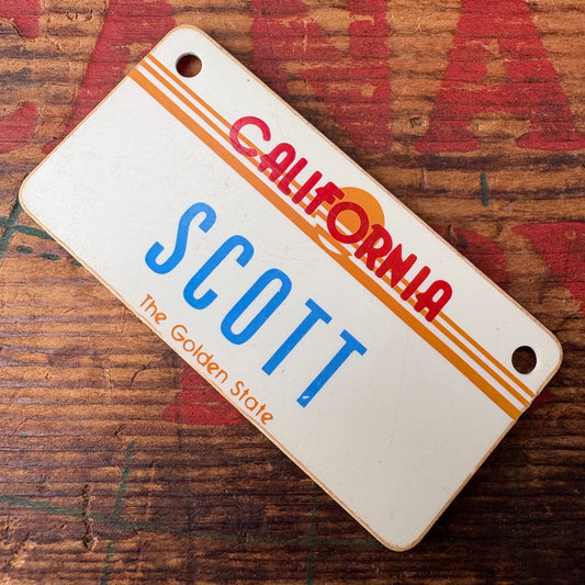 【1980s USA vintage】Nameplate magnet SCOTT
