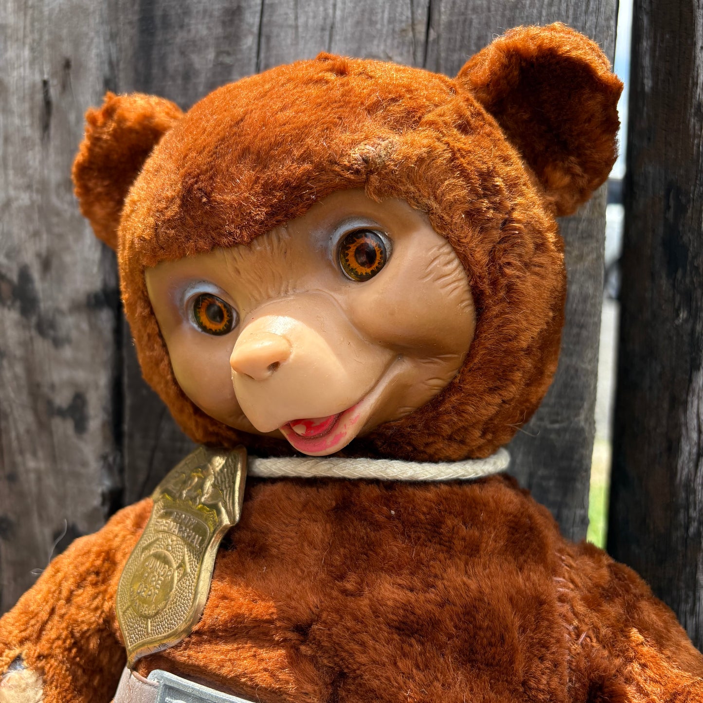 【1950s USA vintage】smoky bear rubber face doll