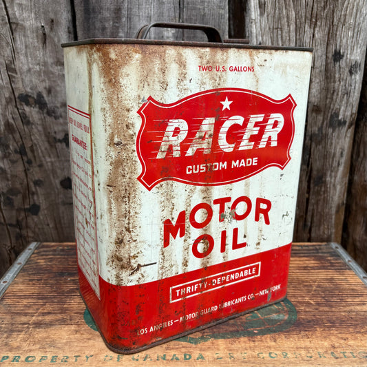 【USA vintage】RACER CUSTOM MADE MOTOR OIL CAN