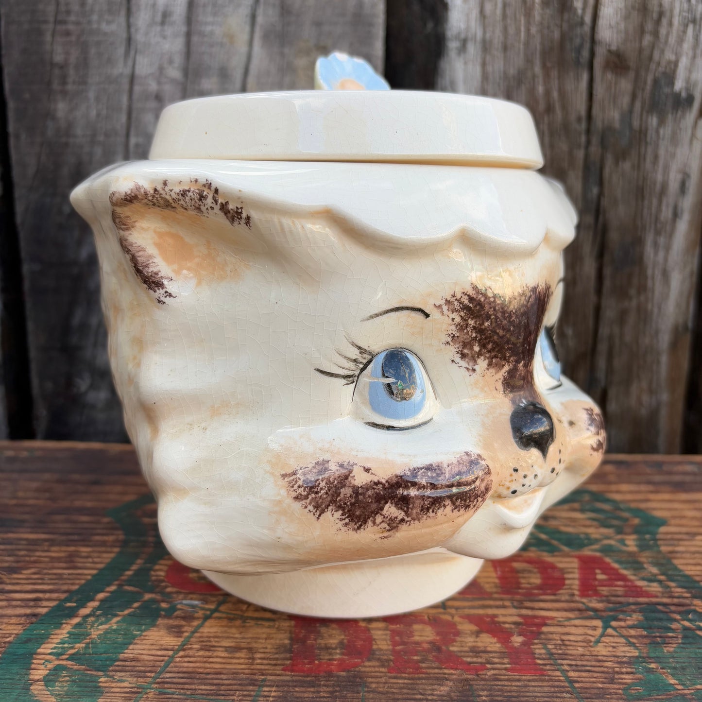 【1970s USA vintage】LEFTON CAT Cookie jar