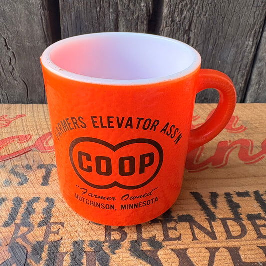 【USA vintage】 COOP Hazel Atlas mug orange