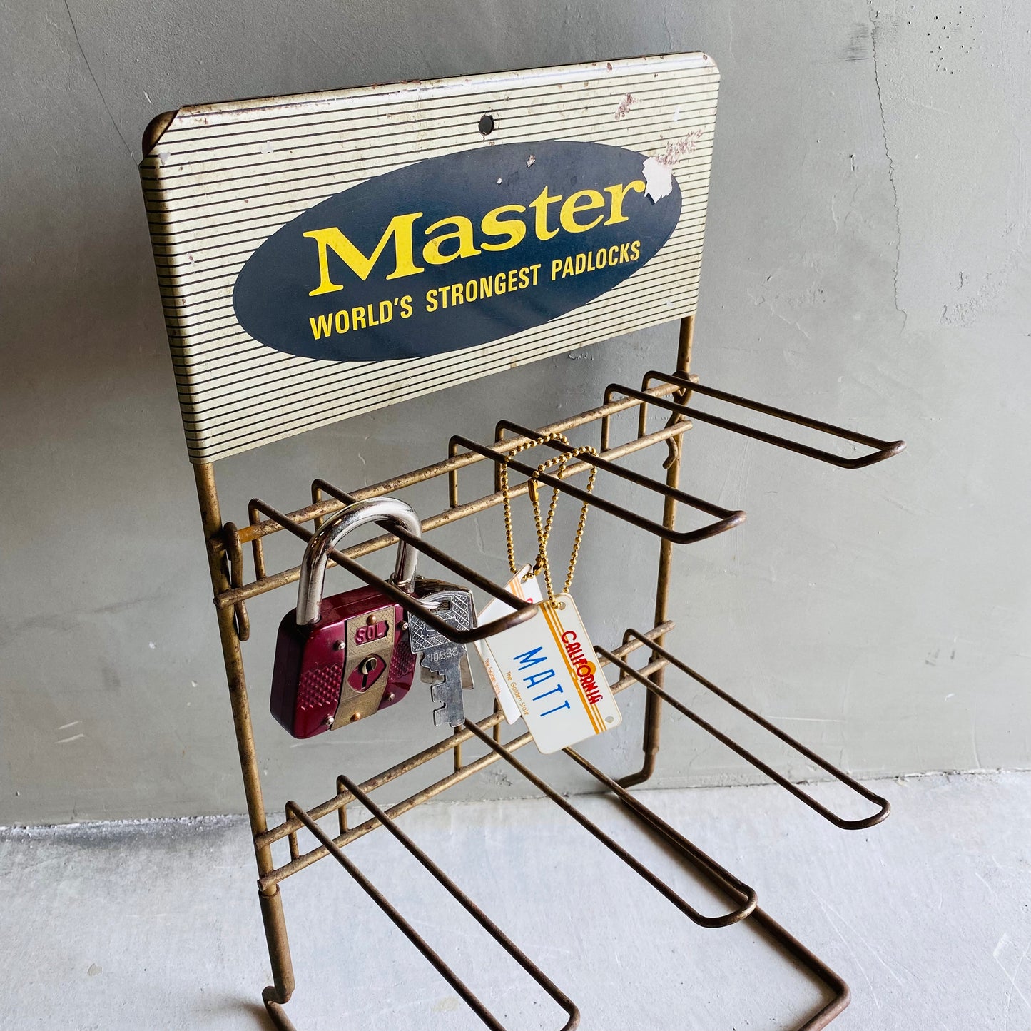 【 USA vintage】Master Lock ディスプレイホルダー