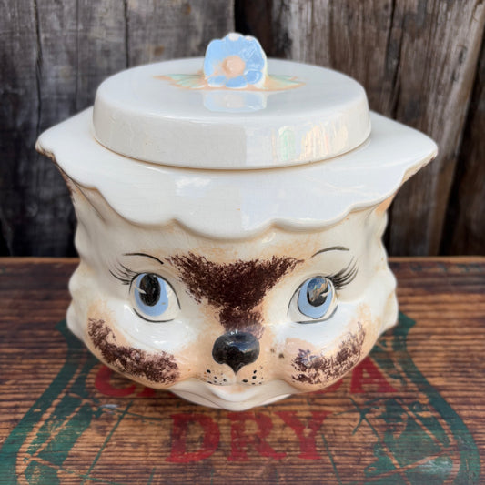 【1970s USA vintage】LEFTON CAT Cookie jar