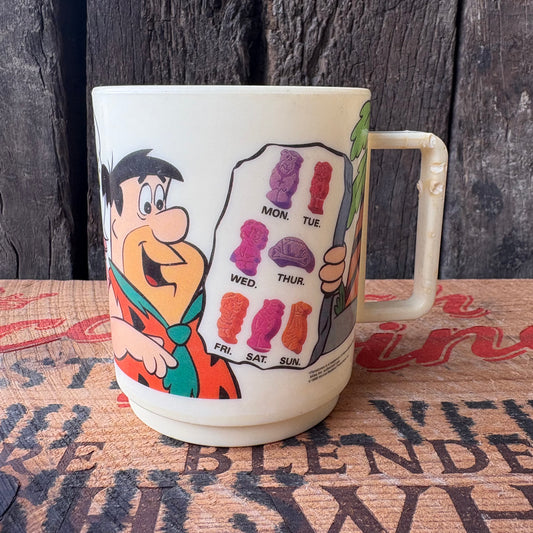 【1980s USA vintage】The Flintstones Vitamins Promotional Plastic Mug
