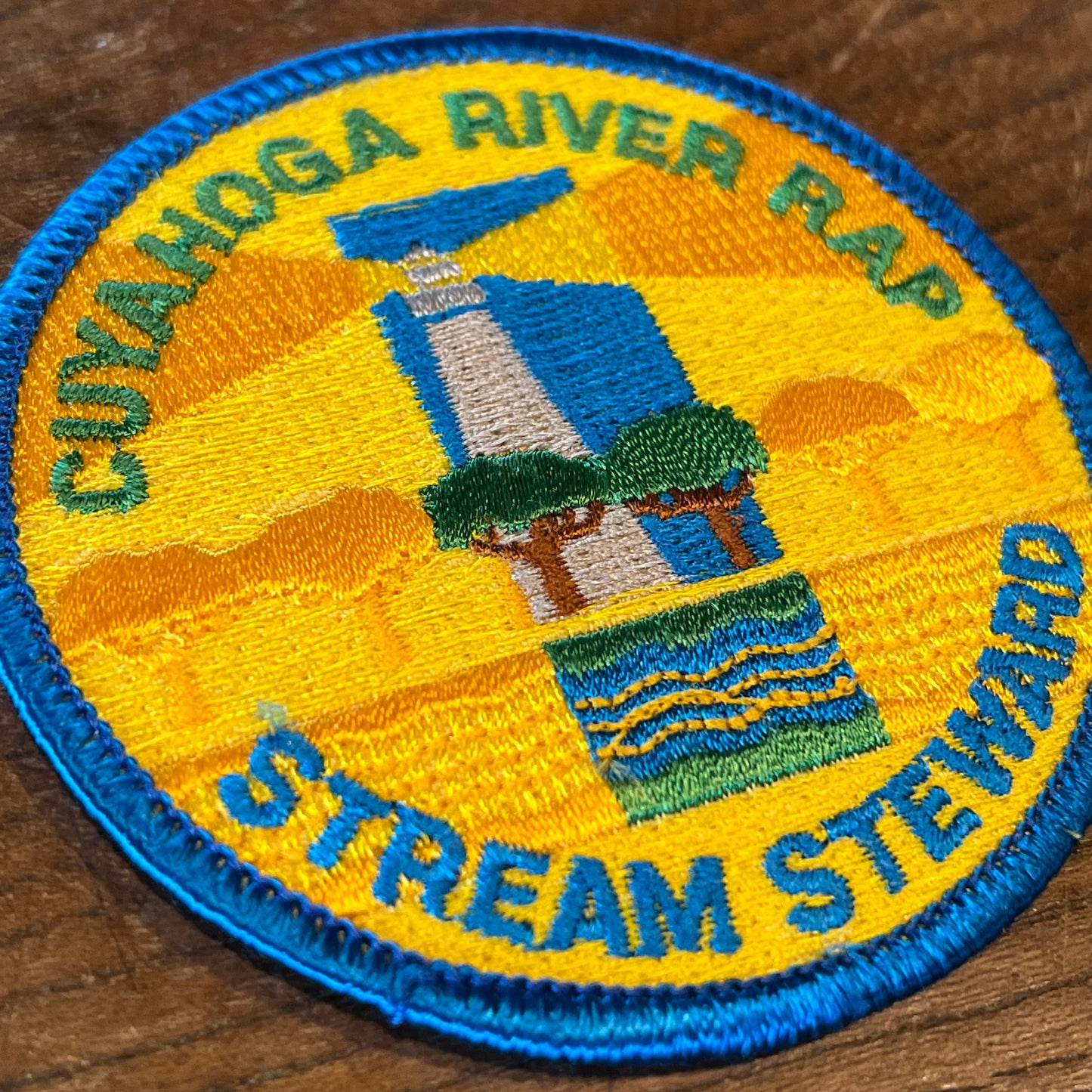 【USA vintage】ワッペン CUYAHOGA RIVER RAP