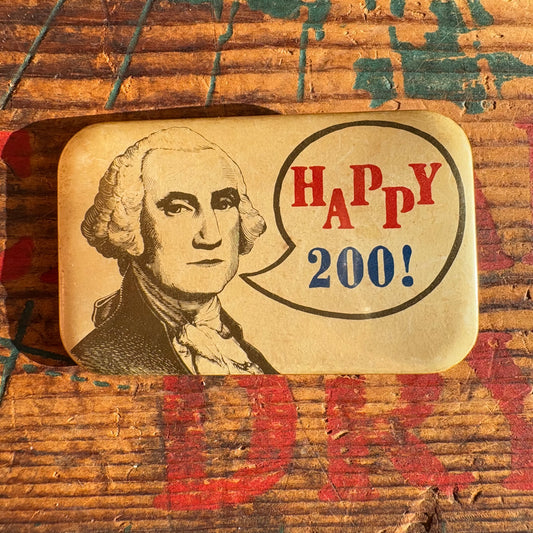 【USA vintage】缶バッジ Pinback Button George Washington