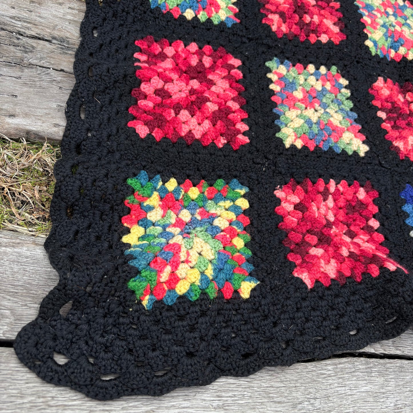 【USA vintage】Granny Square Blanket