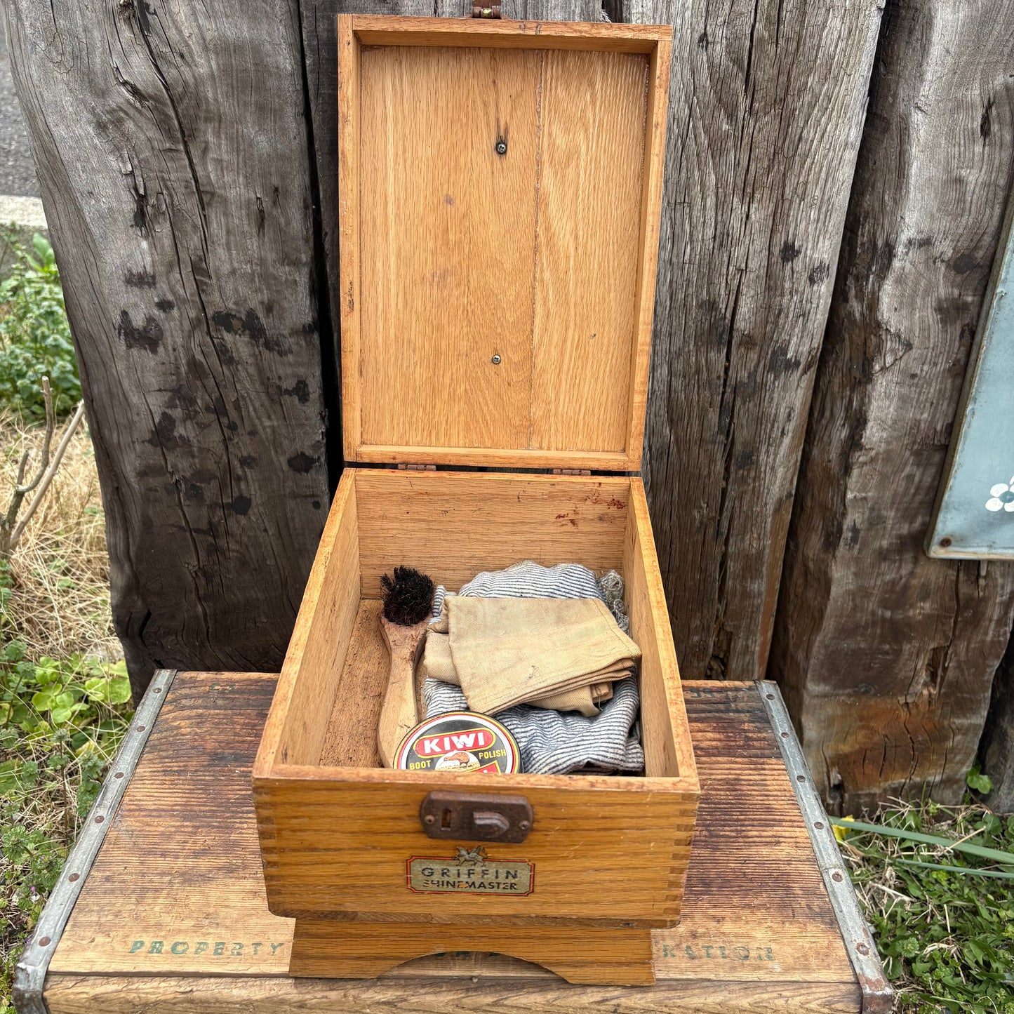 【USA vintage】 GRIFFIN Shoe Shine Box