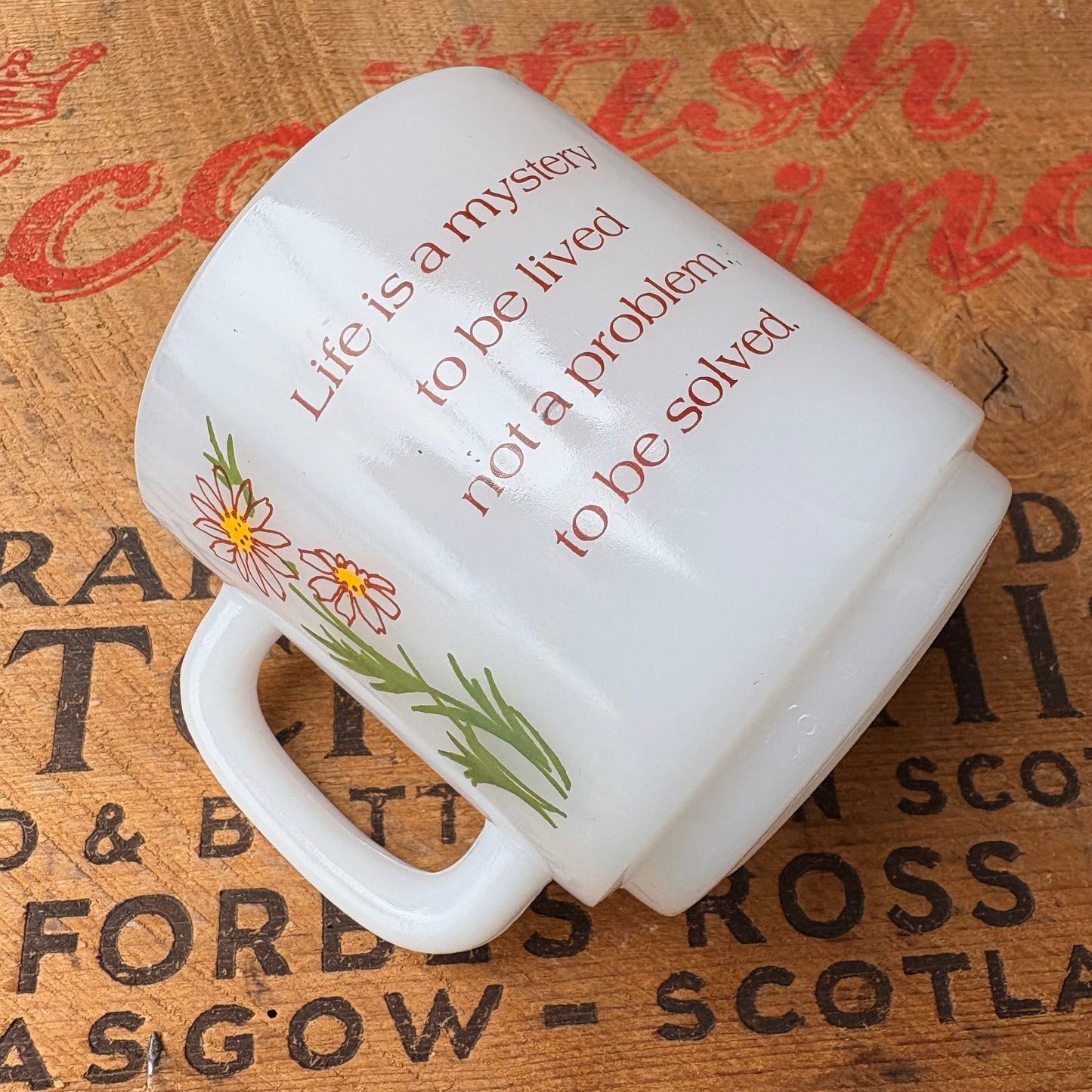 【USA vintage】Glassbake Children Milk Glass Mug
